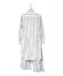 AKIKOAOKI (アキコアオキ) ストライプブラウスワンピース ホワイト サイズ:F：11000円