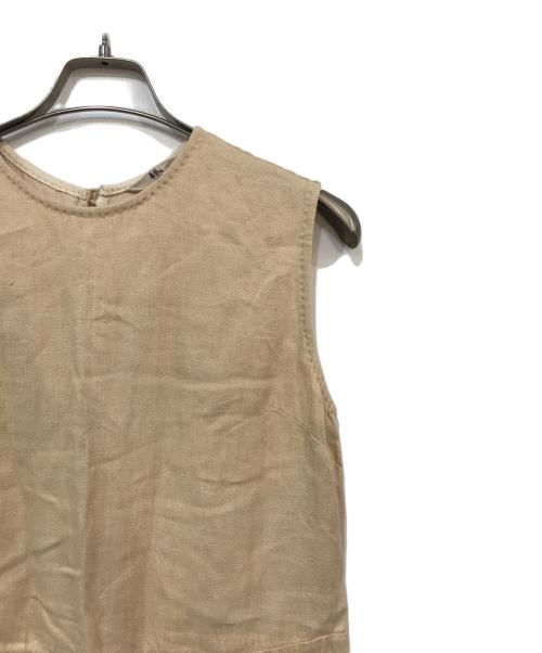 45R（フォーティファイブ・アール）45R (フォーティーファイブアール) リネンオールインワン ベージュ サイズ:2の古着・服飾アイテム