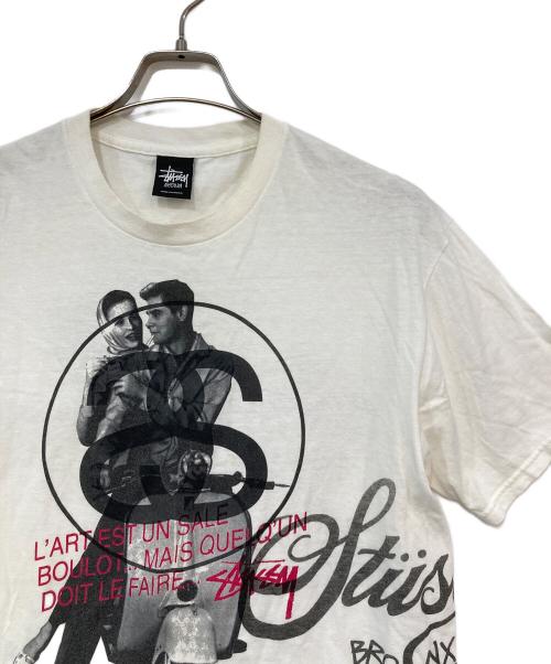 stussy（ステューシー）stussy (ステューシー) プリントTシャツ ホワイト サイズ:Mの古着・服飾アイテム