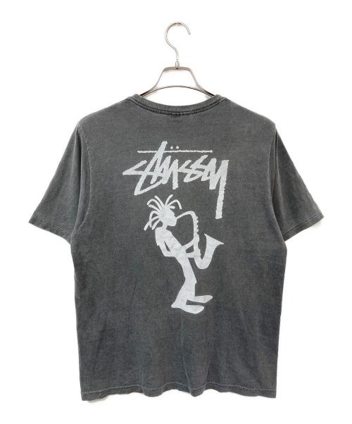 stussy（ステューシー）stussy (ステューシー) ジャズマンプリントTシャツ グレー サイズ:SIZE Mの古着・服飾アイテム