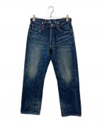 SUGAR CANEシュガーケーン）の古着「001 STAR PRINT DENIM PANTS/001スタープリントデニムパンツ」｜インディゴ