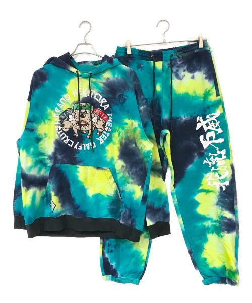GALFY（ガルフィー）GALFY (ガルフィー) TYE DYE SET UP/タイダイセットアップ グリーン サイズ:SIZE XLの古着・服飾アイテム