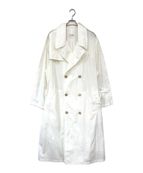 Maison Margiela 14（メゾンマルジェラ 14）Maison Margiela 14 (メゾンマルジェラ 14) リサイクルナイロントレンチコート ホワイト サイズ:46の古着・服飾アイテム