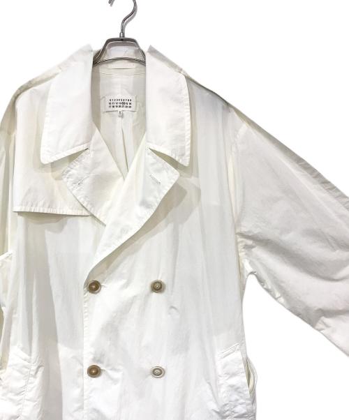 Maison Margiela 14（メゾンマルジェラ 14）Maison Margiela 14 (メゾンマルジェラ 14) リサイクルナイロントレンチコート ホワイト サイズ:46の古着・服飾アイテム