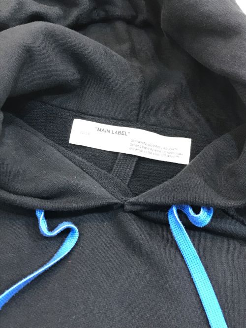 OFFWHITE（オフホワイト）OFFWHITE (オフホワイト) VIRGIL ABLOH BACK ALLOW HOODIE ブラック サイズ:Mの古着・服飾アイテム