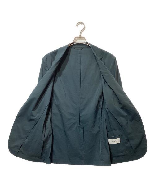 AOURE（アウール）AOURE (アウール) ナイロンテーラードジャケット ブルー サイズ:Lの古着・服飾アイテム