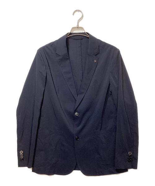 AOURE（アウール）AOURE (アウール) ナイロンテーラードジャケット ネイビー サイズ:Lの古着・服飾アイテム