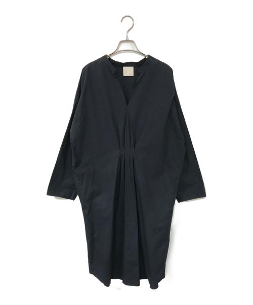 loin.（ロワン）loin. (ロワン) ギャザーワンピース ネイビー サイズ:Fの古着・服飾アイテム