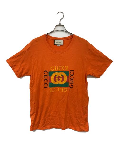 GUCCI（グッチ）GUCCI (グッチ) ヴィンテージロゴT-SHIRTS オレンジ サイズ:Sの古着・服飾アイテム