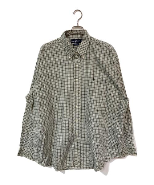 POLO RALPH LAUREN（ポロ・ラルフローレン）POLO RALPH LAUREN (ポロ・ラルフローレン) 90s BLAKE B.D.SHIRTS/90s　ブレイクB.D.シャツ ベージュ サイズ:SIZE XXLの古着・服飾アイテム