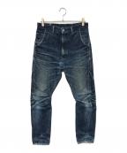 FULLCOUNT×ISAMU KATAYAMA BACKLASHフルカウント×イサムカタヤマ・バックラッシュ）の古着「15.5oz ZIMBABWE COTTON JEANS Three-Dimension」｜ブルー