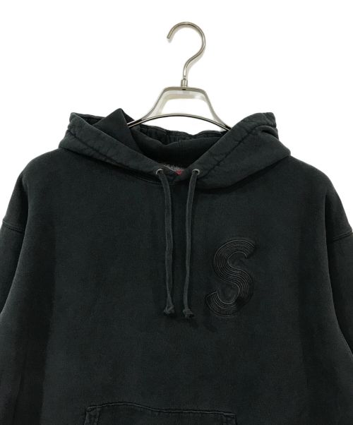 SUPREME（シュプリーム）Supreme (シュプリーム) Overdyed S Logo Hooded Sweatshirt/オーバーダイエスロゴフーディースウェットシャツ ブラック サイズ:Mの古着・服飾アイテム