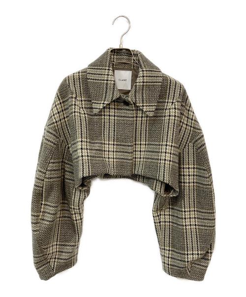 CLANE（クラネ）CLANE (クラネ) ROUND SLEEVE SHORT JACKET/ラウンドスリーブショートジャケット ベージュ サイズ:SIZE 1の古着・服飾アイテム