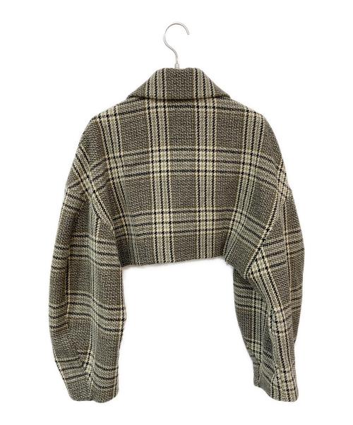 CLANE（クラネ）CLANE (クラネ) ROUND SLEEVE SHORT JACKET/ラウンドスリーブショートジャケット ベージュ サイズ:SIZE 1の古着・服飾アイテム