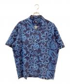 stussyステューシー）の古着「90s Cotton Aloha Shirt/90sコットンアロハシャツ」｜ブルー