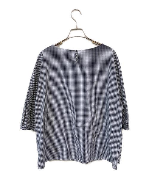 MACKINTOSH LONDON（マッキントッシュ ロンドン）MACKINTOSH LONDON (マッキントッシュ ロンドン) ギンガムチェックブラウス ブルー サイズ:SIZE 44の古着・服飾アイテム