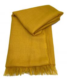 JOHNSTONS OF ELGIN（ジョンストンズオブエルガン）の古着「ストール」｜イエロー