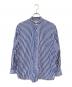 INDIVIDUALIZED SHIRTS（インディビジュアライズドシャツ）の古着「バンドカラーストライプシャツ」｜ブルー