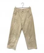 AURALEEオーラリー）の古着「COTTON OILED CANVAS PANTS」｜ベージュ