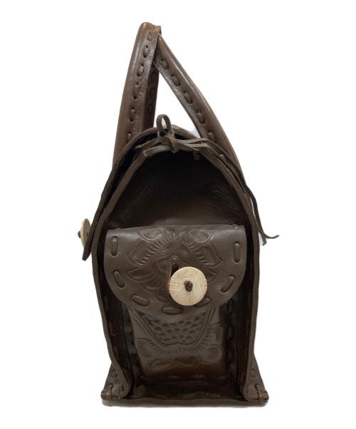 Carving Tribes（カービングトライブス）Carving Tribes (カービングトライブス) ハンドバッグ ブラウンの古着・服飾アイテム