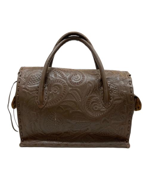 Carving Tribes（カービングトライブス）Carving Tribes (カービングトライブス) ハンドバッグ ブラウンの古着・服飾アイテム