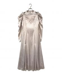 HER LIP TO（ハーリップトゥ）の古着「Date Night Polka-Dot Dress」｜ベージュ