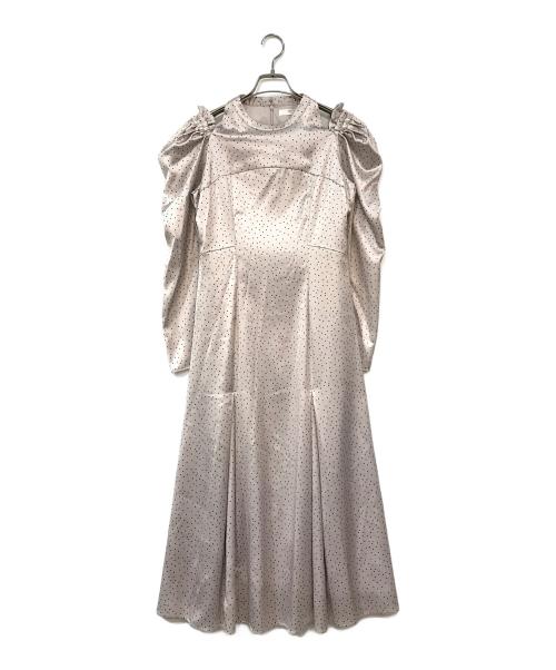 HER LIP TO（ハーリップトゥ）HER LIP TO (ハーリップトゥ) Date Night Polka-Dot Dress ベージュ サイズ:Mの古着・服飾アイテム