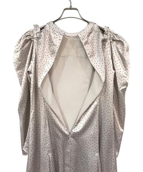 HER LIP TO（ハーリップトゥ）HER LIP TO (ハーリップトゥ) Date Night Polka-Dot Dress ベージュ サイズ:Mの古着・服飾アイテム