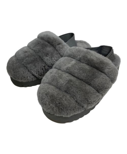 UGG（アグ）UGG (アグ) SUPER FLUFF SLIPPER/スーパーフラフスリッパ グレー サイズ:SIZE 37の古着・服飾アイテム
