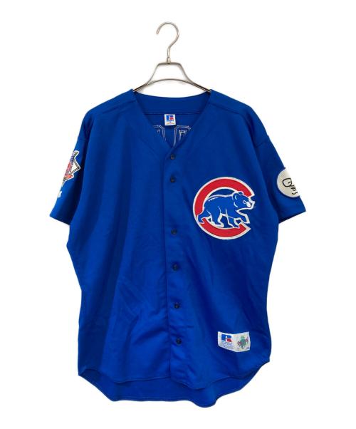 RUSSELL ATHLETIC（ラッセルアスレチック）RUSSELL ATHLETIC (ラッセルアスレチック) CHICAGO CUBS ゲームシャツ ブルー サイズ:Mの古着・服飾アイテム