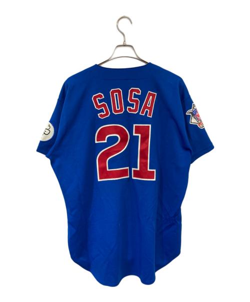 RUSSELL ATHLETIC（ラッセルアスレチック）RUSSELL ATHLETIC (ラッセルアスレチック) CHICAGO CUBS ゲームシャツ ブルー サイズ:Mの古着・服飾アイテム