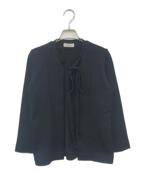 Christian Dior（クリスチャン ディオール）Christian Dior (クリスチャン ディオール) ニットジャケット ネイビー サイズ:SIZE Lの古着・服飾アイテム