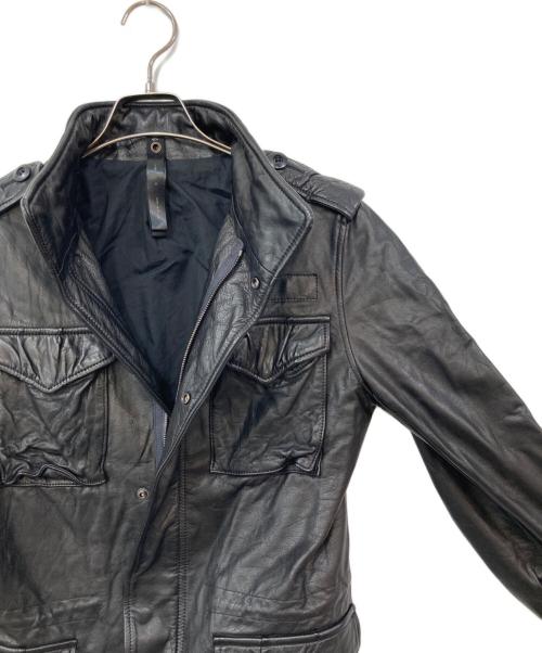 wjk（ダブルジェイケー）wjk (ダブルジェイケー) レザーM65ジャケット ブラック サイズ:Sの古着・服飾アイテム