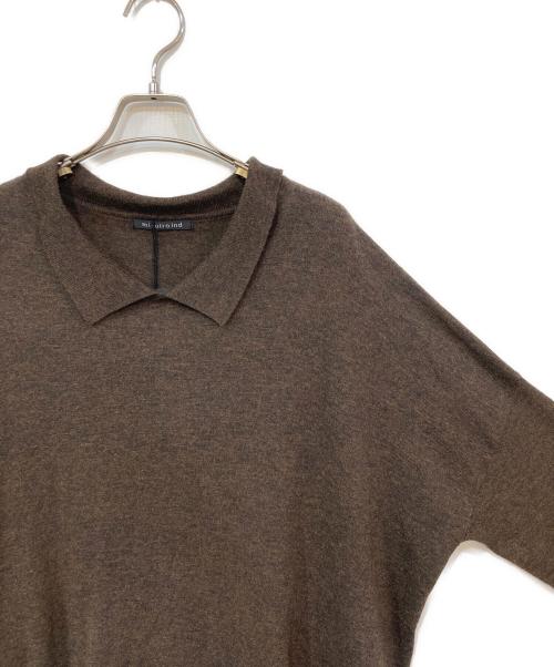 mizuiro-ind（ミズイロインド）mizuiro-ind (ミズイロインド) ニットワンピース ブラウン サイズ:記載なし 未使用品の古着・服飾アイテム