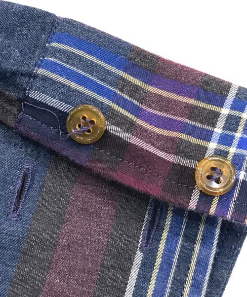 Vivienne Westwood man（ヴィヴィアン ウェストウッド マン）Vivienne Westwood man (ヴィヴィアン ウェストウッド マン) チェックシャツ パープル サイズ:44の古着・服飾アイテム