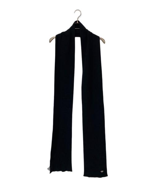 DIOR HOMME（ディオール オム）DIOR HOMME (ディオール オム) BEE刺繍ウールマフラー ブラックの古着・服飾アイテム