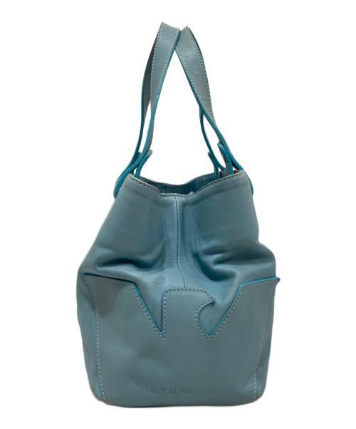 EMPORIO ARMANI（エンポリオアルマーニ）EMPORIO ARMANI (エンポリオアルマーニ) ハンドバッグ スカイブルーの古着・服飾アイテム