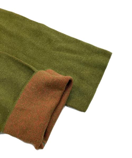 lucien pellat-finet（ルシアン・ペラフィネ）lucien pellat-finet (ルシアン・ペラフィネ) クルーネックニット グリーン サイズ:Mの古着・服飾アイテム