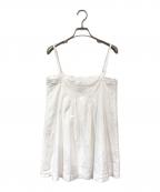 papierパピエ）の古着「cotton mini OP」｜ホワイト