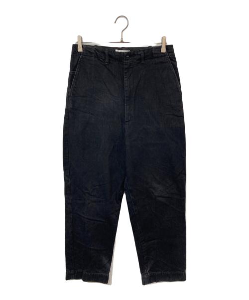 e.sen（イーセン）e.sen (イーセン) ワイドテーパードデニムパンツ ブラック サイズ:記載なしの古着・服飾アイテム