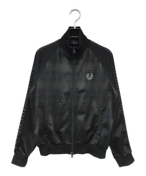 FRED PERRY（フレッドペリー）FRED PERRY (フレッドペリー) シャドーチェックトラクジャケット ブラック サイズ:SSの古着・服飾アイテム