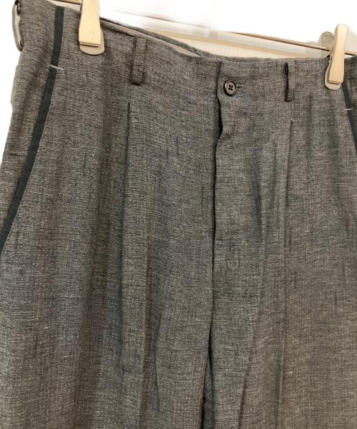 不明（不明）不明 (フメイ) かすりオールドスラックス グレー サイズ:不明の古着・服飾アイテム