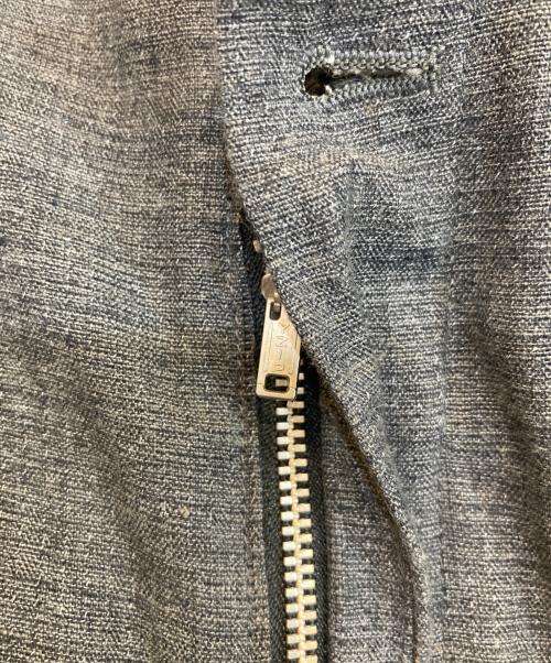 不明（不明）不明 (フメイ) かすりオールドスラックス グレー サイズ:不明の古着・服飾アイテム