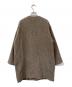 DANTON (ダントン) COLLARLESS CREW NECK COAT/カラーレスクルーネックコート ブラウン サイズ:SIZE 36：9000円