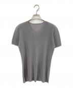 PLEATS PLEASEプリーツプリーズ）の古着「S/S プリーツカットソー」｜グレー