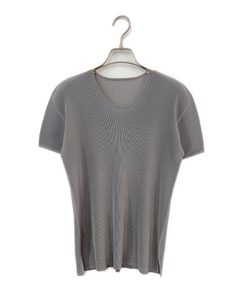 PLEATS PLEASE（プリーツプリーズ）PLEATS PLEASE (プリーツプリーズ) S/S プリーツカットソー グレー サイズ:SIZE Lの古着・服飾アイテム