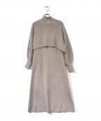 ANAYIアナイ）の古着「メリノウールアンサンブルニット ワンピース」｜ベージュ