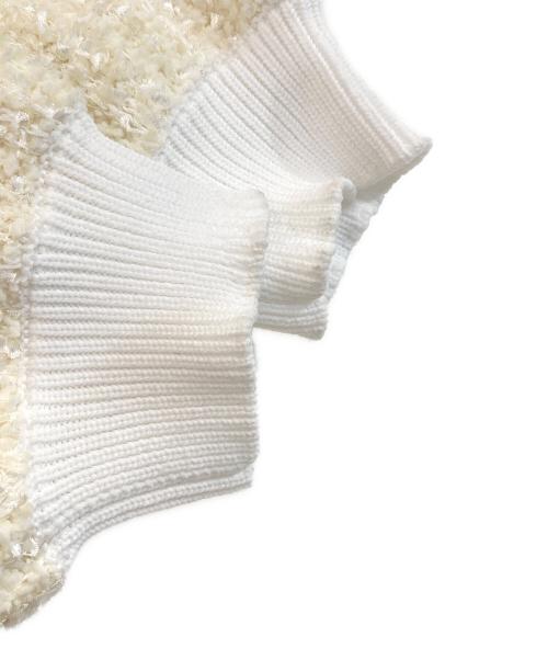 LOUNIE（ルーニー）LOUNIE (ルーニー) ツィードニットジャケット アイボリー サイズ:Fの古着・服飾アイテム