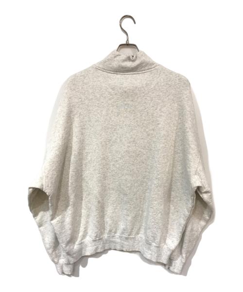 PUBLUX（パブリュクス）PUBLUX (パブリュクス) UMBRO (アンブロ) 別注 UMBRO ワンポイントロゴ刺繍 裏起毛ハーフジップスウェット グレー サイズ:Mの古着・服飾アイテム