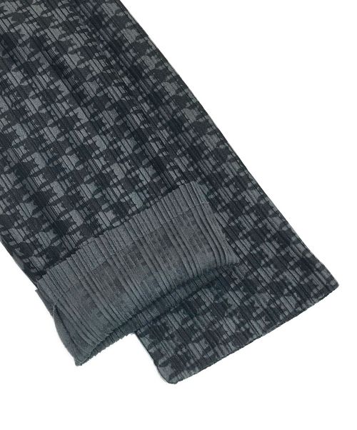 PLEATS PLEASE（プリーツプリーズ）PLEATS PLEASE (プリーツプリーズ) 千鳥柄AラインH/Nプリーツワンピース ブラック サイズ:3の古着・服飾アイテム